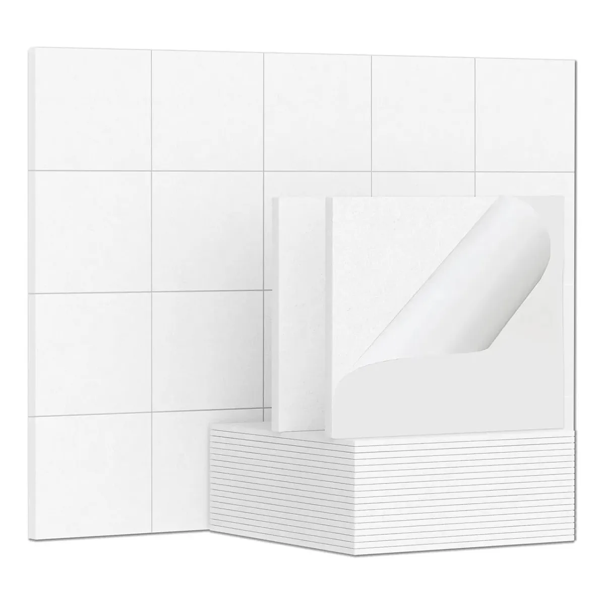 BLOCKADE - Paneles Acusticos Para Reducción De Ruido Pack X24 30x30cm Blanco