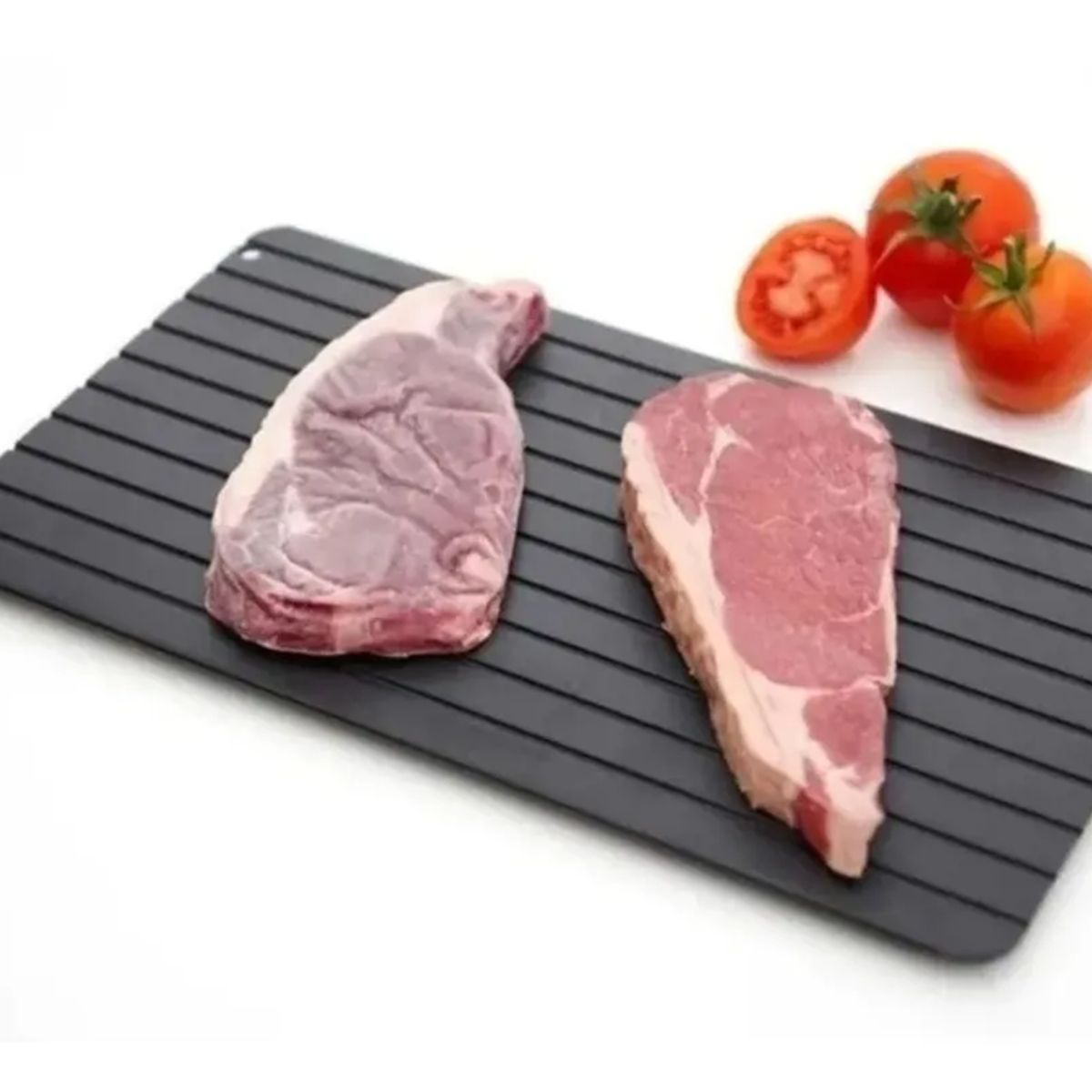 GENERICO - Tabla Plancha Descongeladora De Carne Pescado Todo Liso Negro