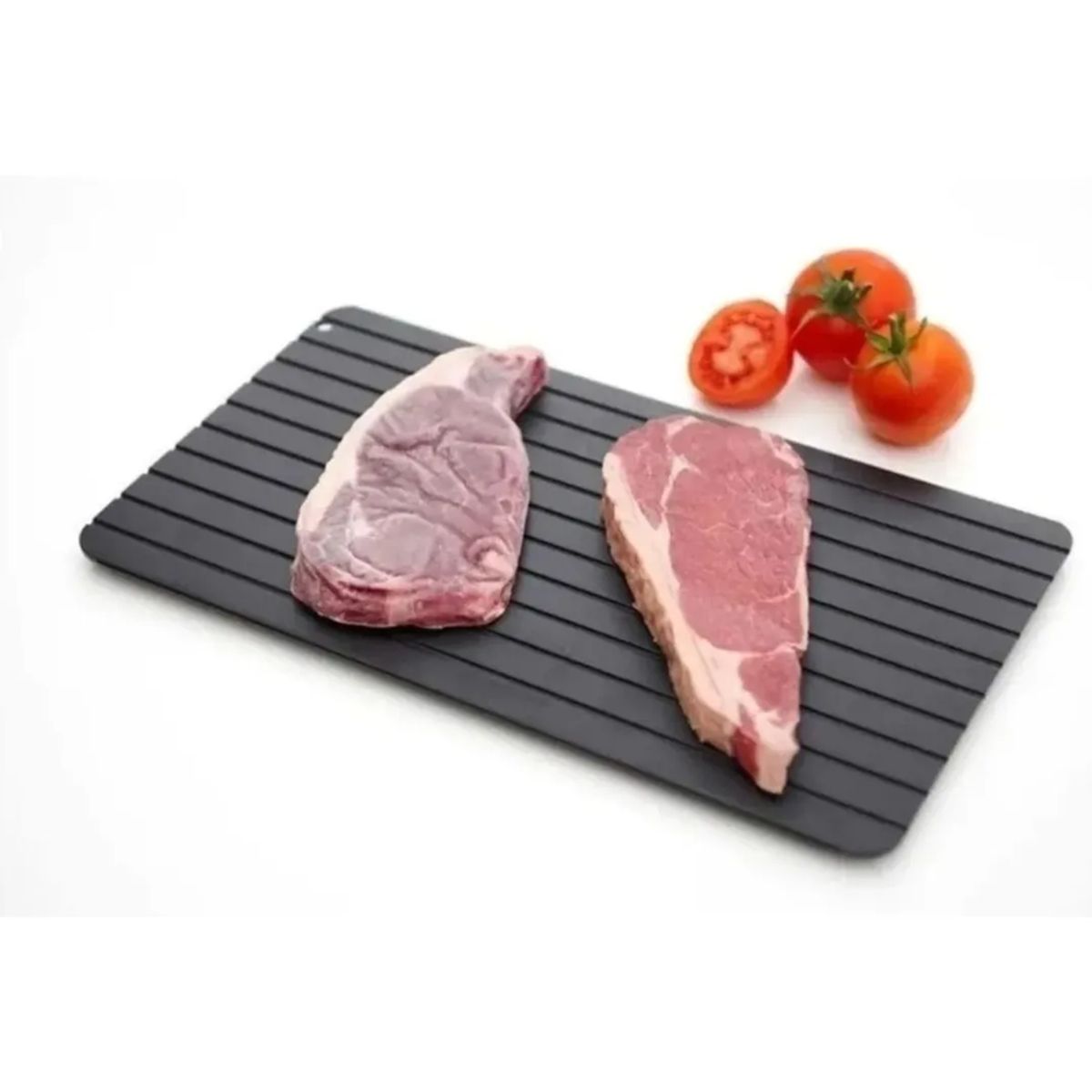 GENERICO - Tabla Plancha Descongeladora De Carne Pescado Todo Liso Negro