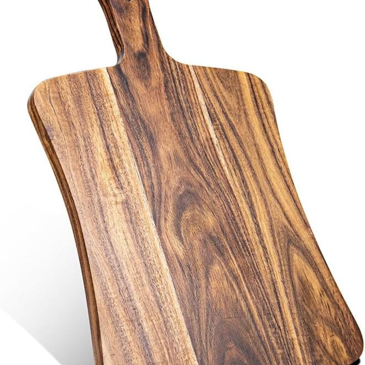 GENERICO - Tabla De Picar Rectangular Curva Con Mango Mcb001 Lisa Marrón