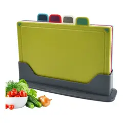 GENERICO - Set De 4 Tablas De Cortar Cocina Premium Variedad De Colores Tabla Para Picar Alimentos Varios