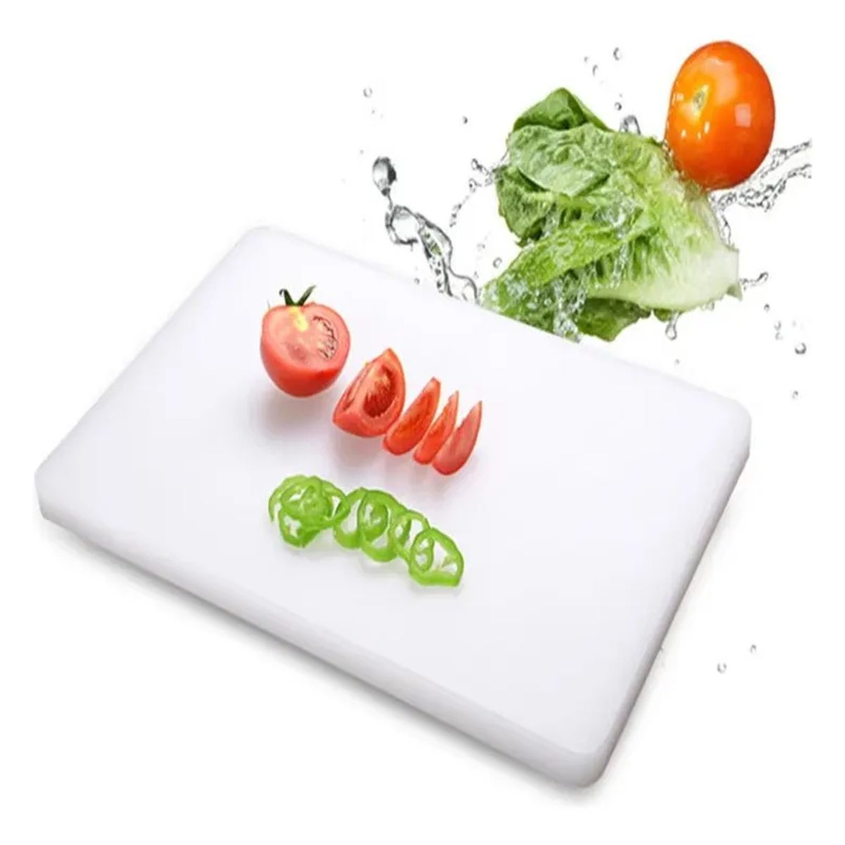 GENERICO - Tabla Corte Profesional Blanca Tabla Profesional 46x32x18cm