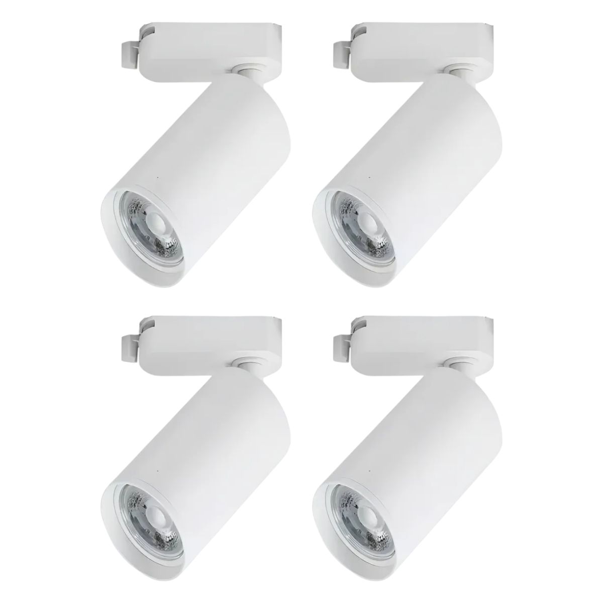 WANT - 4 Focos Blancos Dirigible 7W Luz Neutra para Riel