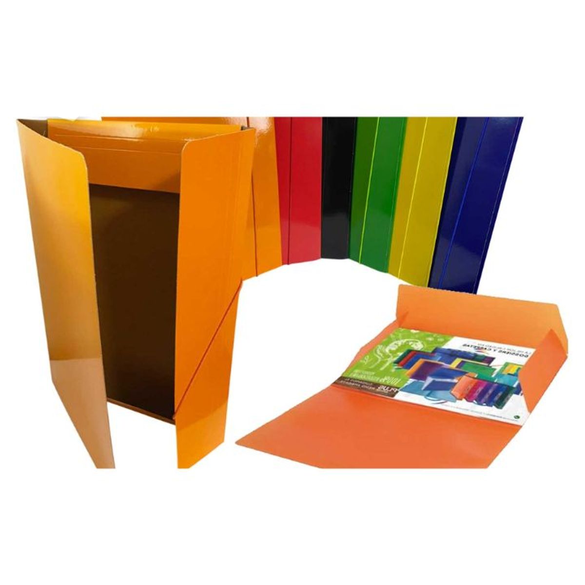 GENERICO - Carpeta con Liga 35x24cm Color Naranja