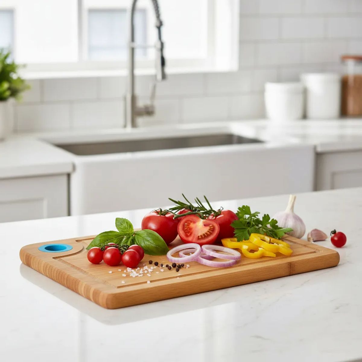 GENERICO - Tabla De Madera Para Picar Bambú Tabla Vegetales Asados