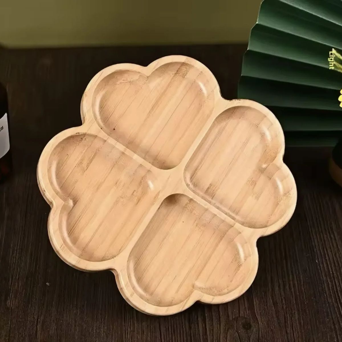 GENERICO - Tabla Picoteo Trébol Bambú Picnic Compartir Aperitivo 195cm