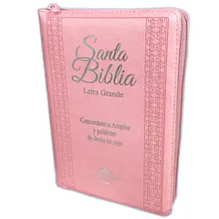 SOCIEDADES BIBLICAS UNIDAS - Biblia RVR1960 mediana Letra Grande cierre e índice rosa