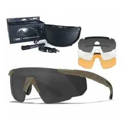 EKOL TACTICA MILITAR - Lentes Wiley X Saber Advanced New Mod 308T 3 Micas