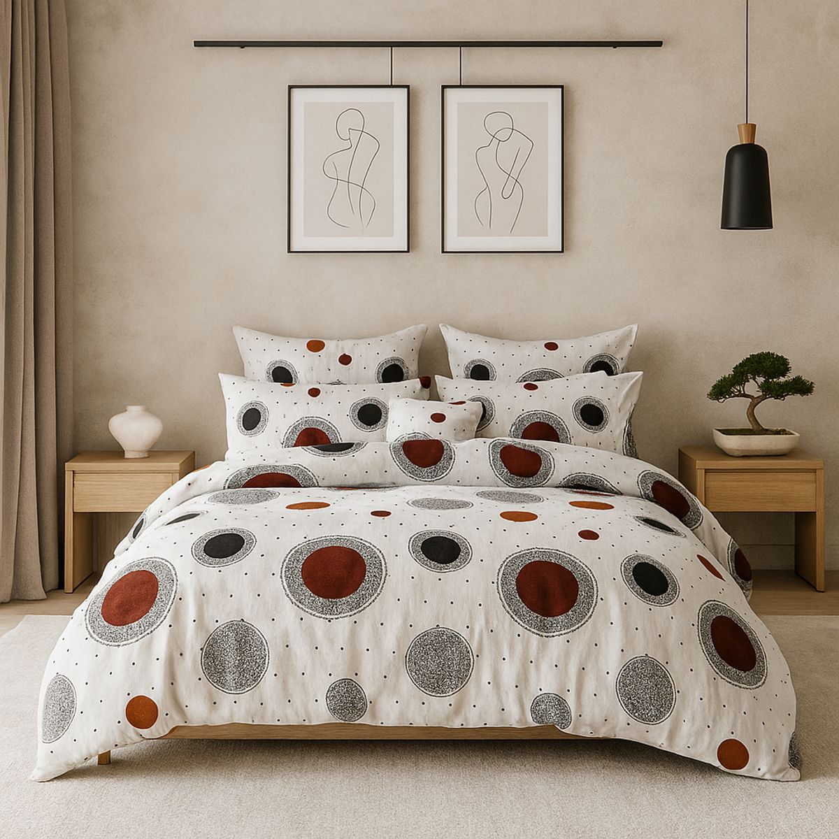 ARMONIA - Sábana 2½ Plazas 800 Hilos Diseño Americano 838C