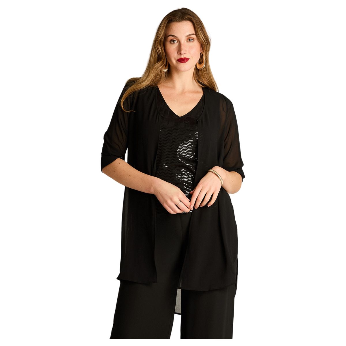 LORENZO DI PONTTI - Twin Set Negro con Brillos