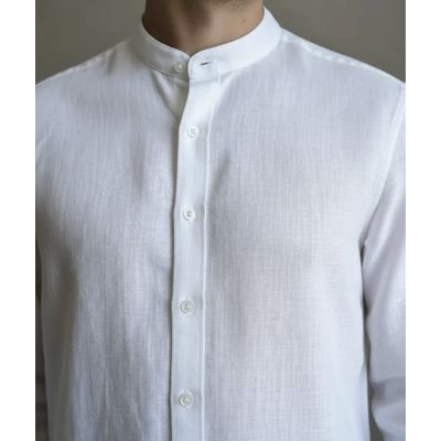 Imagen 2 del producto Camisa Lino Cuello Mao Hombre Manga Larga