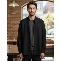 Camisa Lino Cuello Mao Hombre Manga Larga