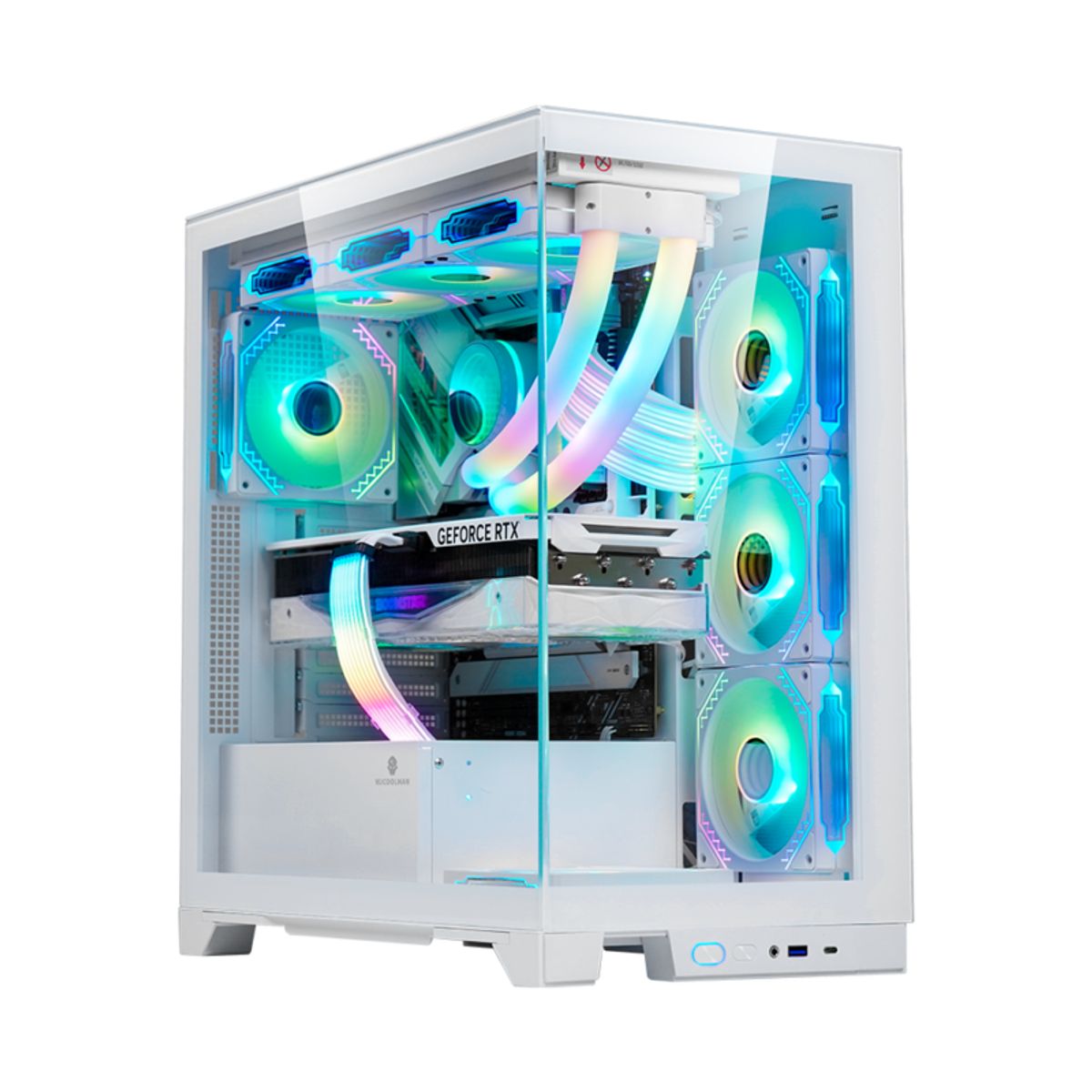 KRONOS - Gabinete Kronos Prisma Pro White RGB ATX, Vidrio Templado, USB 3.0