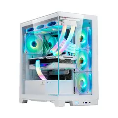 KRONOS - Gabinete Prisma Pro White RGB ATX, Vidrio Templado, USB 3.0