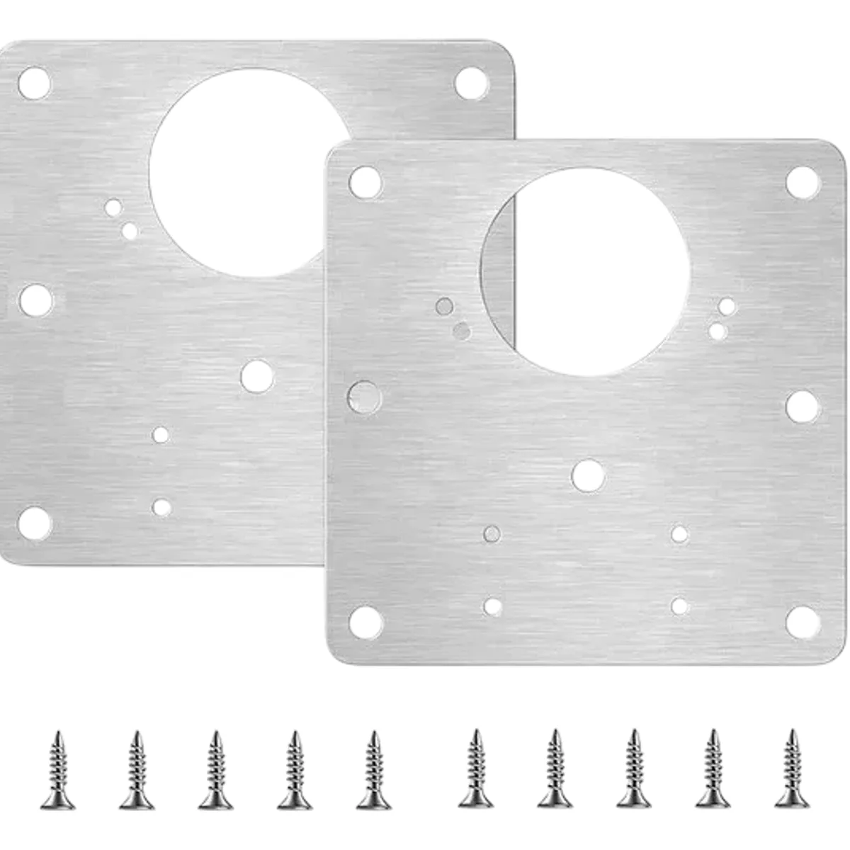 GENERICO - Par De Placa De Reparacion Bisagra Mueble Tornillos Puerta