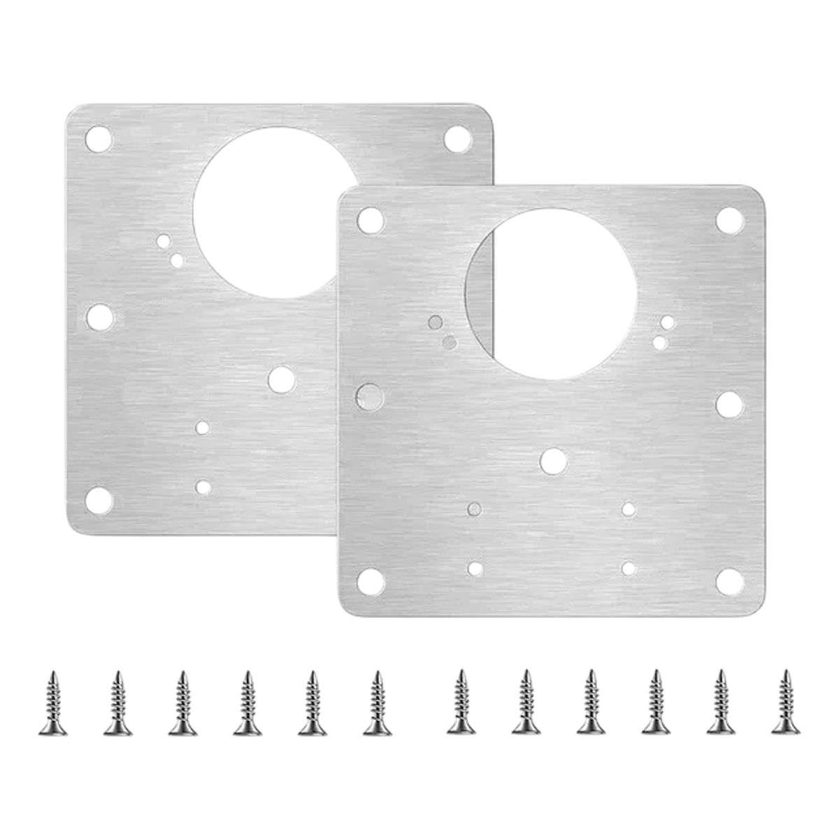 GENERICO - Par De Placa De Reparacion Bisagra Mueble Tornillos Puerta