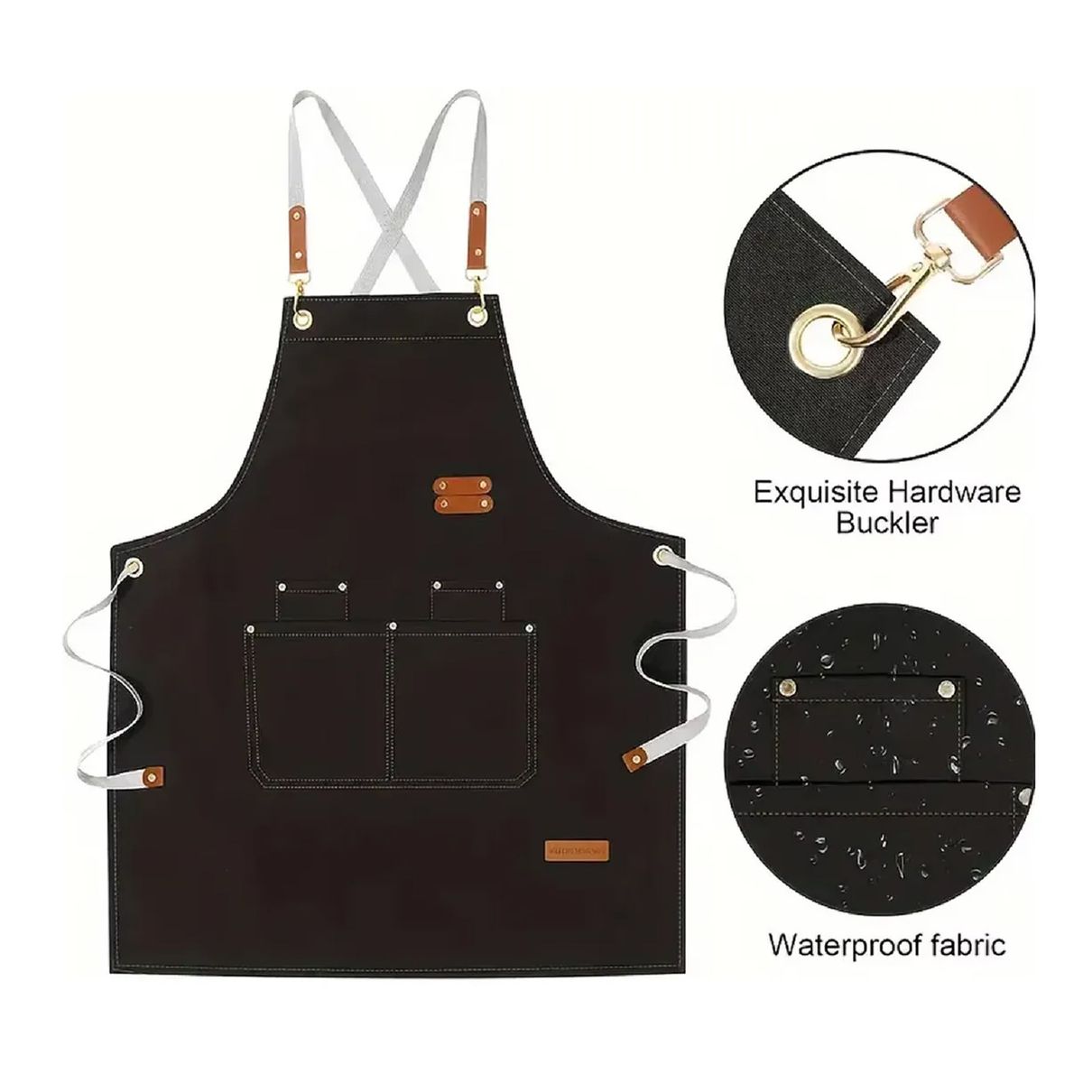 ESHOPANGIE - Delantal Cocina Clasica Impermeable Perchera Restaurante