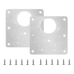 GENERICO - Par De Placa De Reparacion Bisagra Mueble Tornillos Puerta