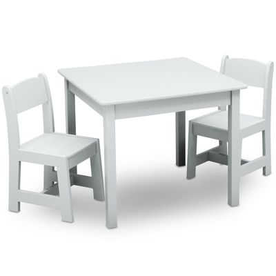 Imagen 2 del producto Juego de mesa y 2 sillas infantil blanco