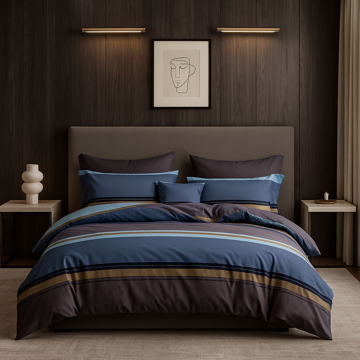 ARMONIA - Sábana 2 Plazas 800 Hilos Diseño Americano 836A 7EF