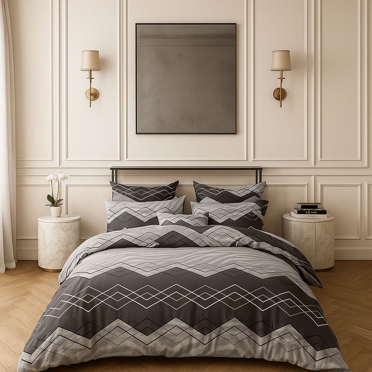 ARMONIA - Sábana 2 Plazas 800 Hilos Diseño Americano 834I 7EF