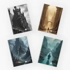 GREENNOTE - Cuaderno Triple 3 Materias Diseño Fantasia Pack 4