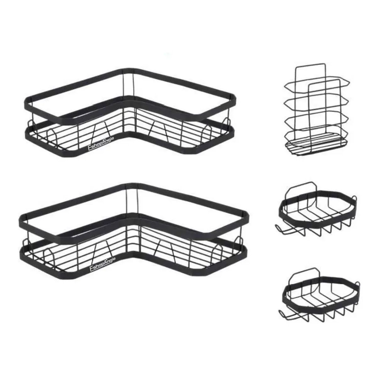 ESHOPANGIE - Set 5 Piezas Esquinero Organizador Ducha Baño Con Adhesivos