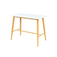 MESA DE BAR ATLAS MDF BLANCA - NATURAL