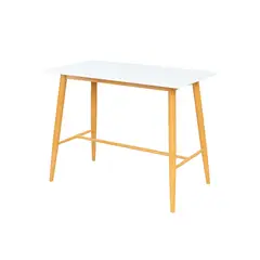 HABITA2 CHILE - MESA DE BAR ATLAS MDF BLANCA - NATURAL