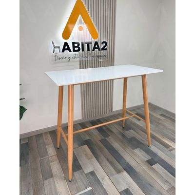 Imagen 2 del producto MESA DE BAR ATLAS MDF BLANCA - NATURAL