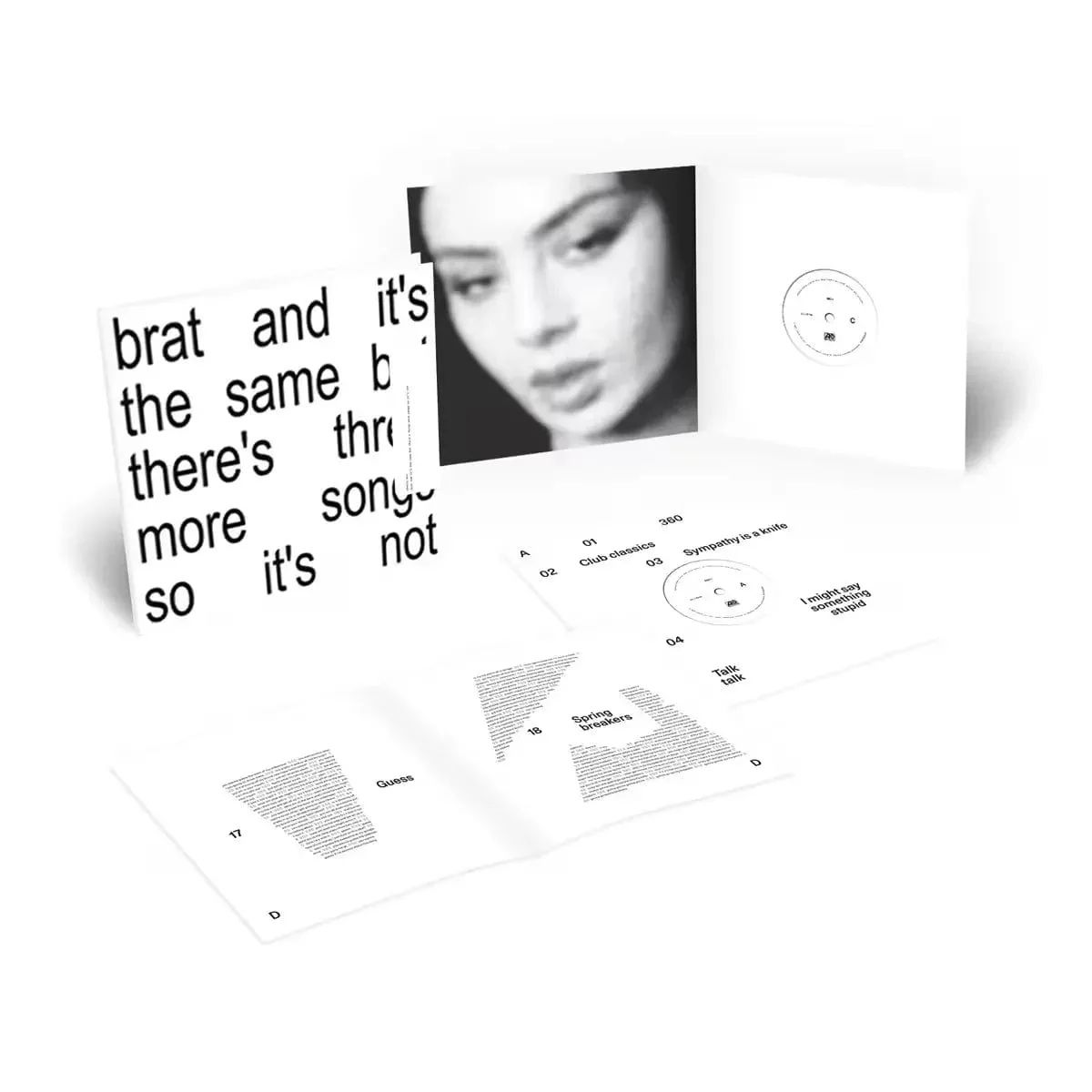 GRUPO LASER DISC - VINILO CHARLI XCX BRAT AND IT´S THE SAME BUT THERE´S THREE MORE SONGS SO IT´S NOT WHITE VINYL 2LP