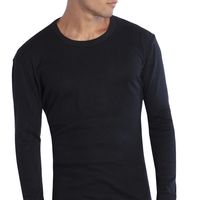 Camiseta Cuello Polo Manga Larga Negro