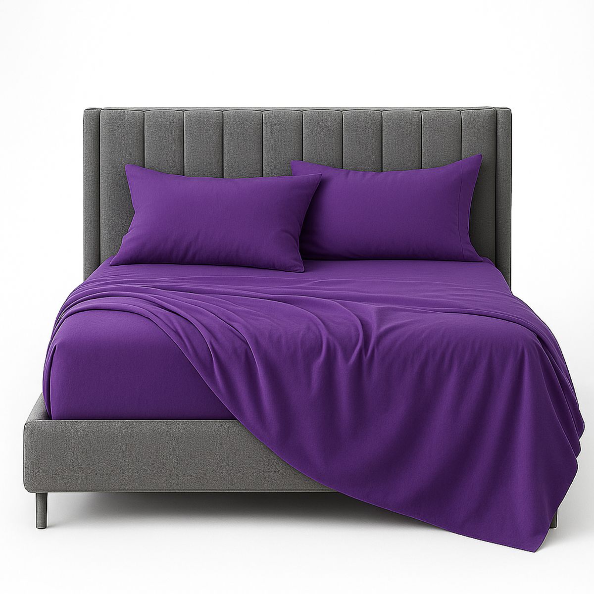 ARMONIA - Sábana Plaza y Media Plazas 800 Hilos Liso Morado v8