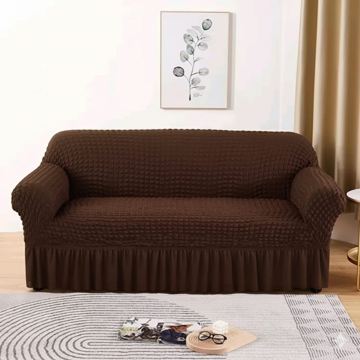 GENERICO - SET DE CUBRE SILLONES 3+1+1 CAFE