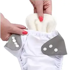 GENERICO - Pack 5 Pañales Tela Reutilizable + 5 Insertos De Microfibra