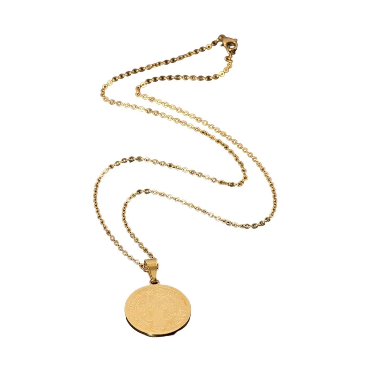 GENERICO - Collar Medalla Dije San Benito Hombre Mujer