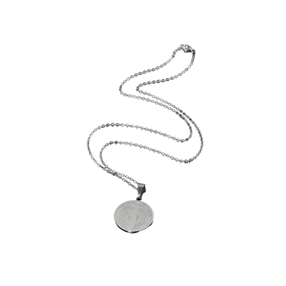 GENERICO - Collar Medalla Dije San Benito Hombre Mujer