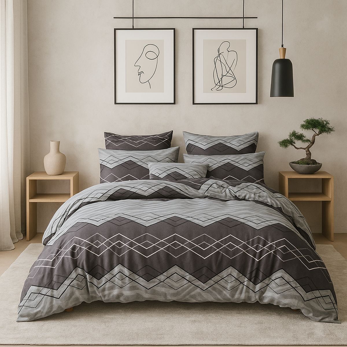 ARMONIA - Sábana King 800 Hilos Diseño Americano 833C 7EF