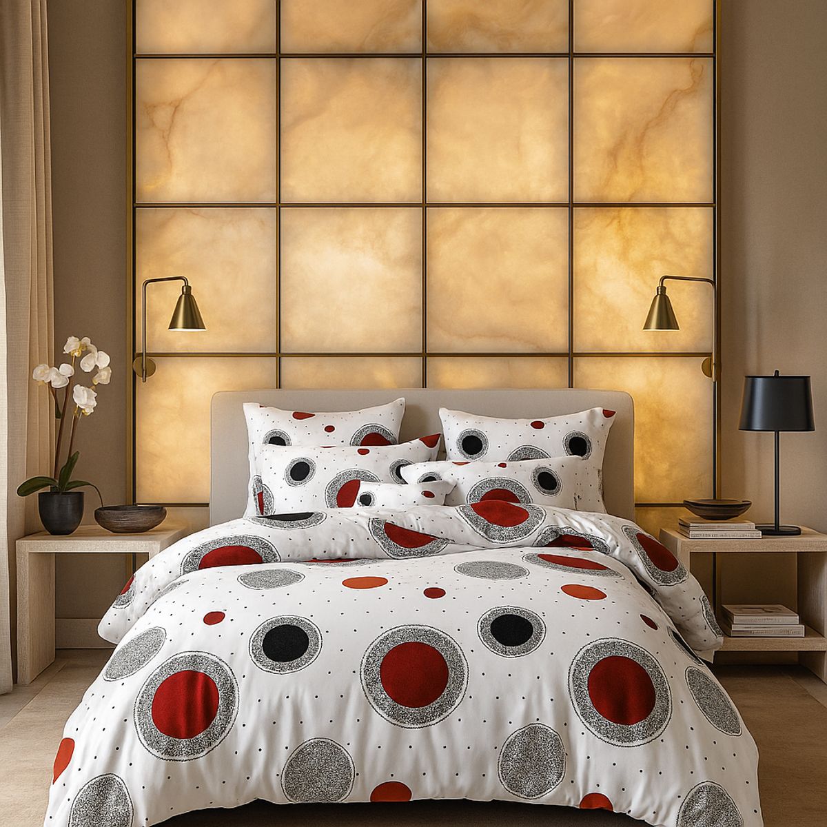 ARMONIA - Sábana King 800 Hilos Diseño Americano 839D 7EF