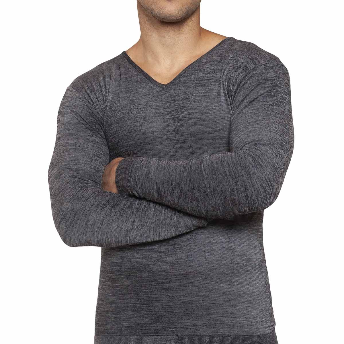 TAIS - Camiseta Primera Capa Cuello V Lana Merino Tais