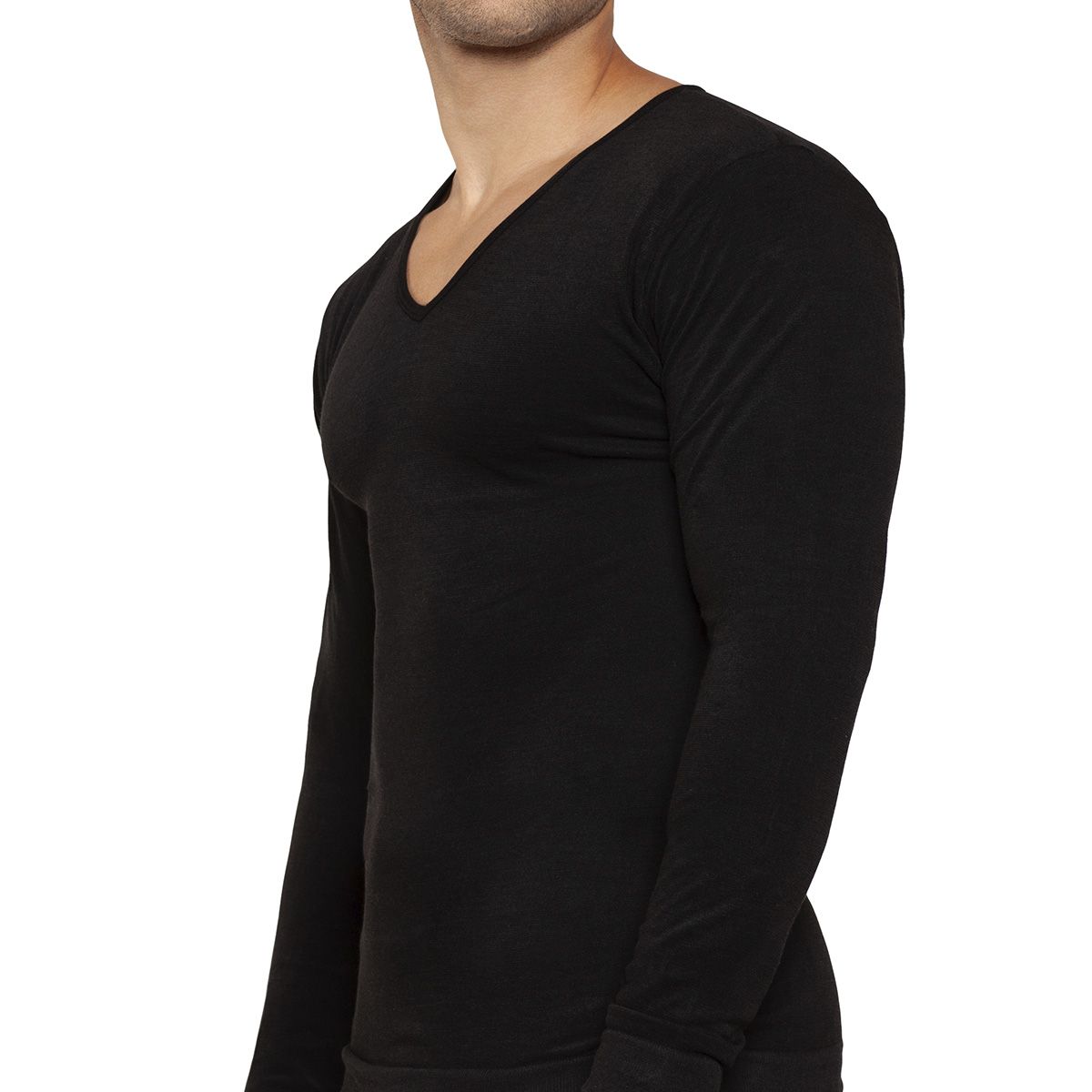 TAIS - Camiseta Primera Capa Cuello V Lana Merino Tais
