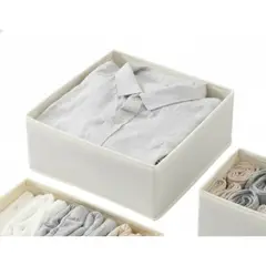 GENERICO - Caja Blanco Organizadora Ropa Almacenamiento Multiuso 28x28x13cm