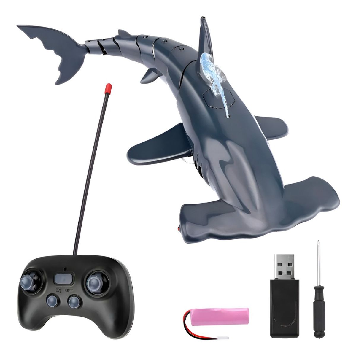 HOMEBRANDT - Tiburón Martillo Control Remoto A Prueba De Agua Recargable