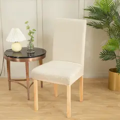 GENERICO - Pack 6 Funda De Silla Para Comedor Tela Gruesa BEIGE