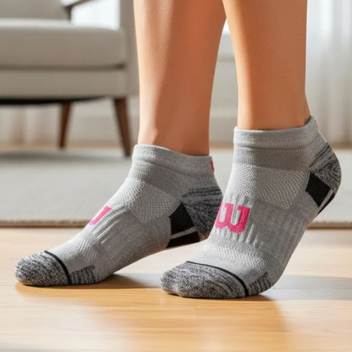 WILSON - Calcetines Wilson 5 Pack Mujer No Show Gris Talla 35 a 39
