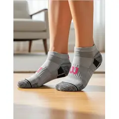 WILSON - Calcetines 5 Pack Mujer No Show Gris Talla 35 a 39