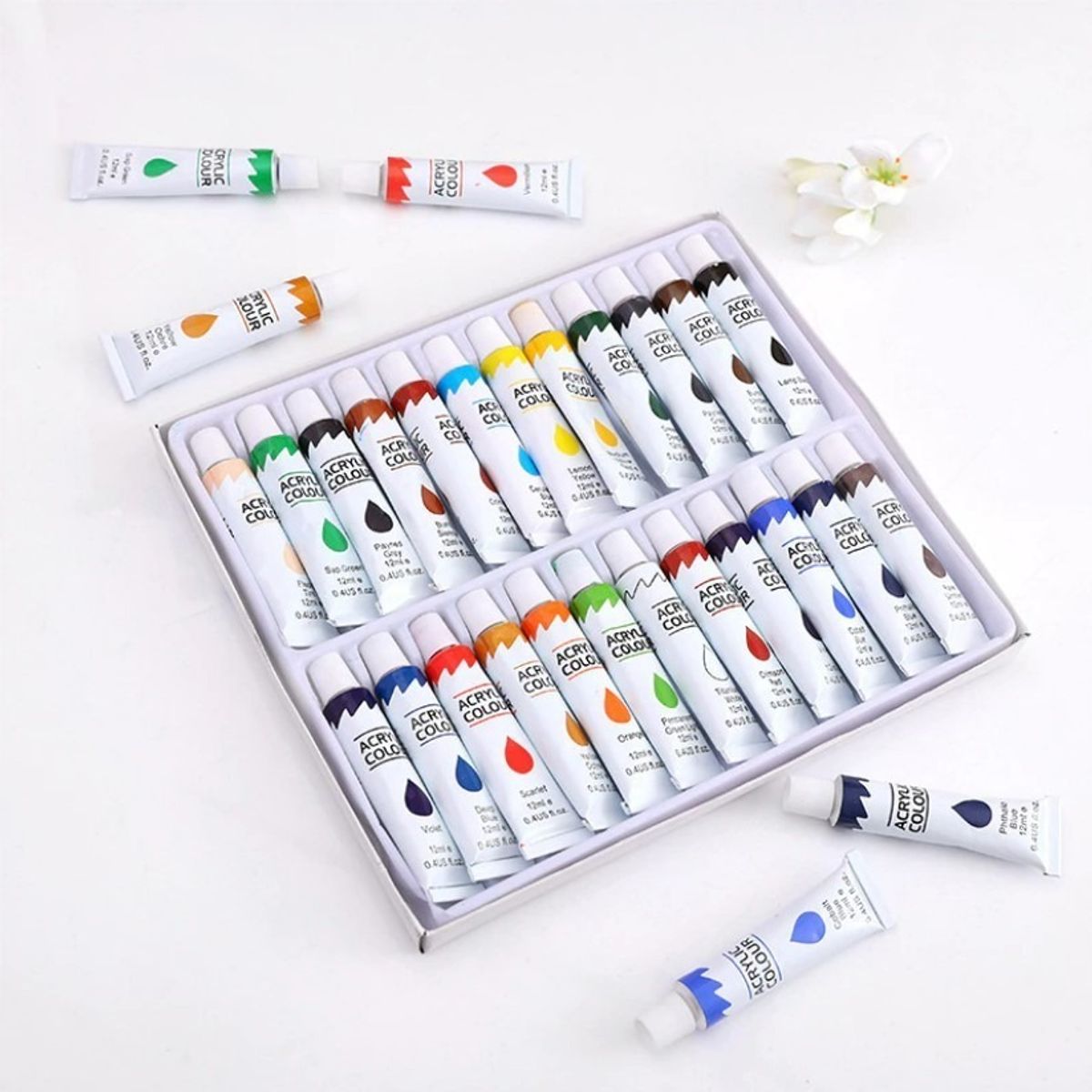 GENERICO - Kit 40pcs Lienzo Pintura Acrilica Bastidor Espatulas Pincel