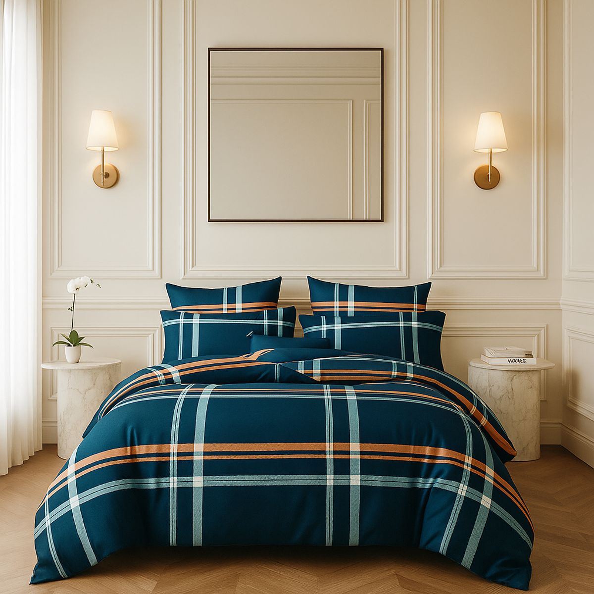 ARMONIA - Sábana Plaza y Media Plazas 800 Hilos Diseño Americano 839I