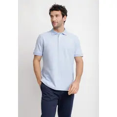 TRIAL - Polera Polo Pique Algodón Marini Celeste