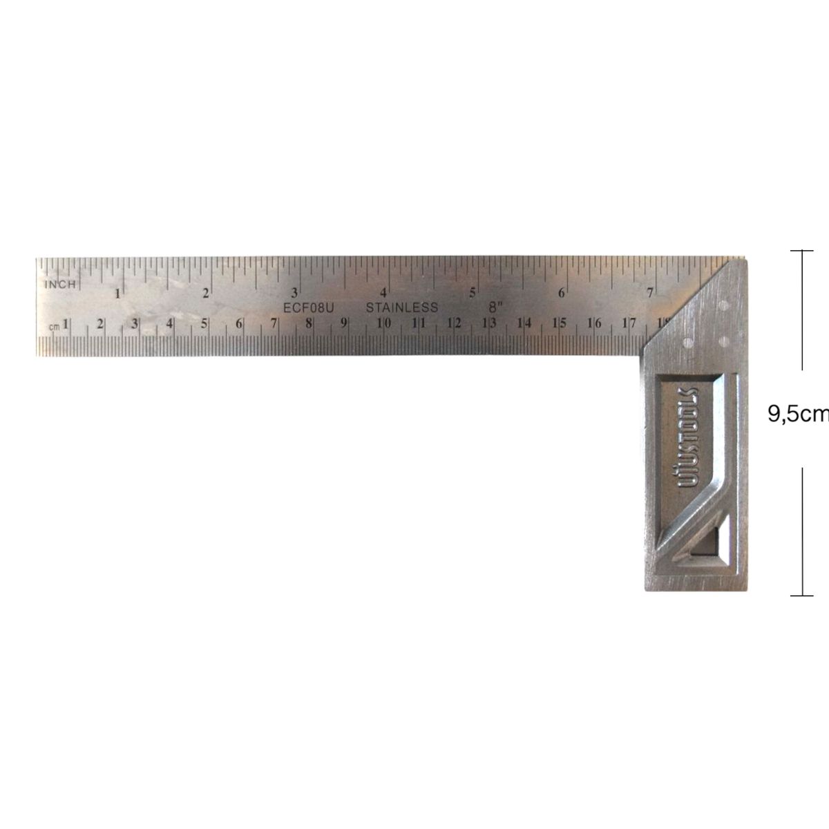 GENERICO - Escuadra de Mano 20cm Herramienta Metalica Carpintero 8 pulgadas